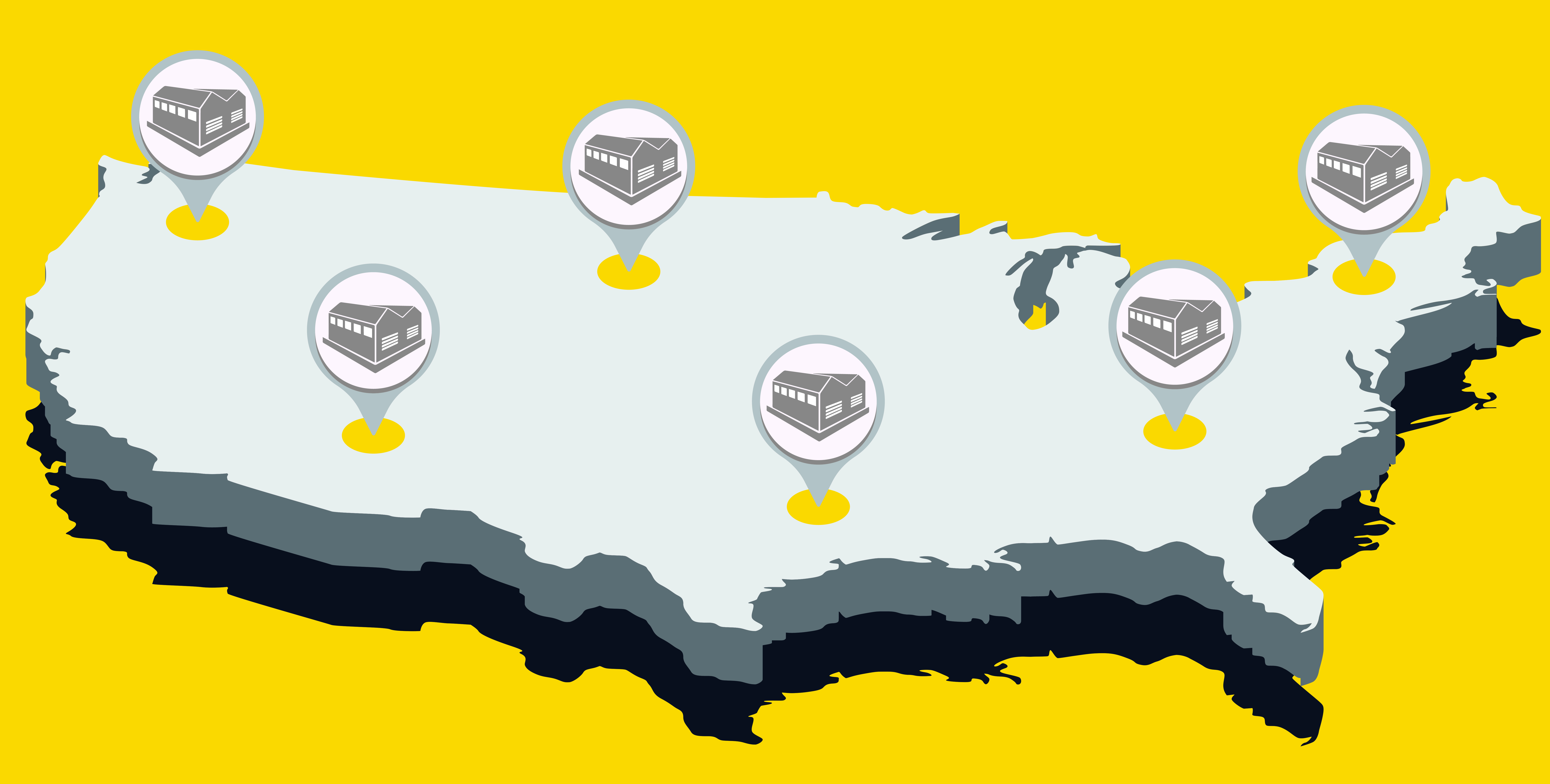 National Accounts Map Yellow