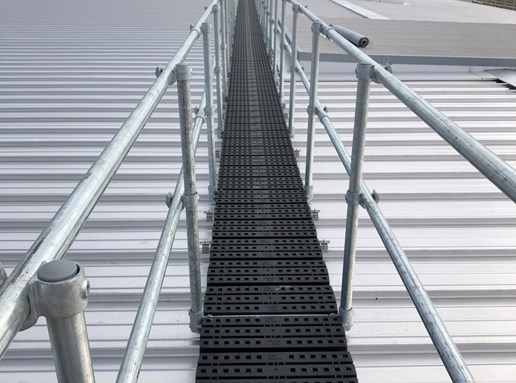  Kee Walk with guardrail system is a fall protection solution