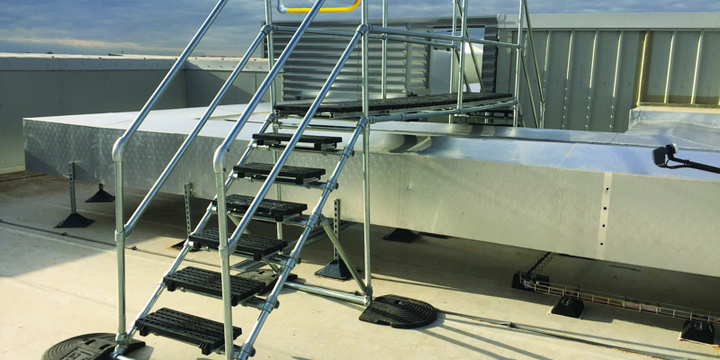 Kee Crossover Stairs with KeeGuard Installation for Roof Maintenance -Buddy's Kitchen ...