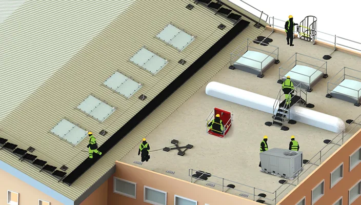 Keeline Fall Protection System Kee Line® Horizontal Lifeline System for Fall Protection - Kee Safety